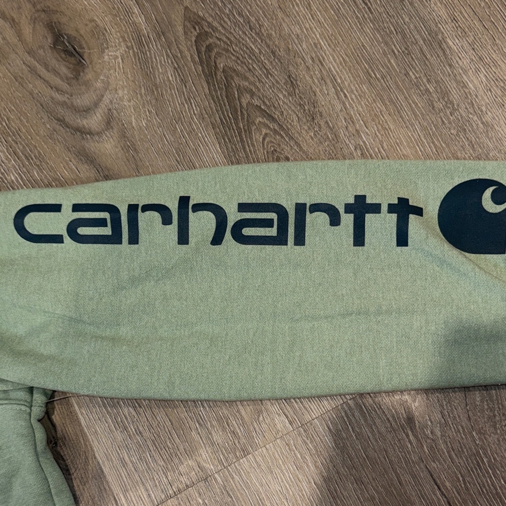 Carhartt Men's Sage Hoodie with Logo Sleeve - Picture 2 of 2
